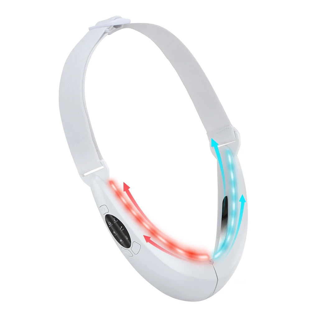 Appareil de Lifting du visage EMS, thérapie photonique LED, masseur Facial à vibrations, amincissant, élimination du Double menton, ligne V, ceinture de levage, soins de la peau